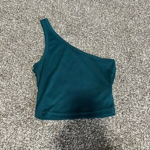 Blue one should cropped tank top